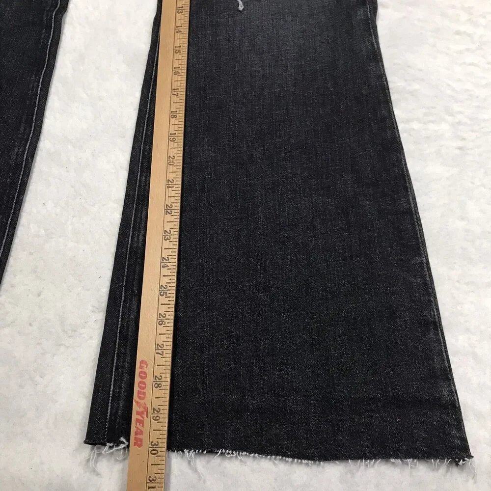 NWT HUDSON Jodie Flare Jean Women 25 (28x30) Faded Noir Black Wash Distressed - Picture 10 of 16